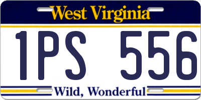 WV license plate 1PS556