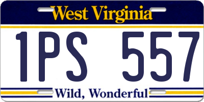 WV license plate 1PS557