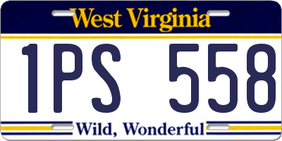 WV license plate 1PS558