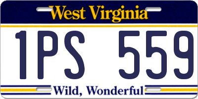 WV license plate 1PS559
