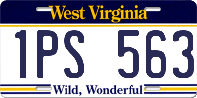 WV license plate 1PS563