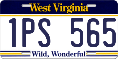 WV license plate 1PS565