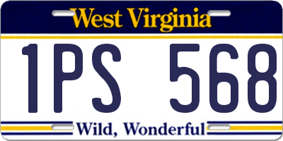 WV license plate 1PS568