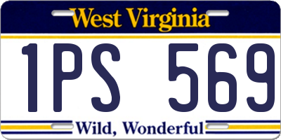 WV license plate 1PS569