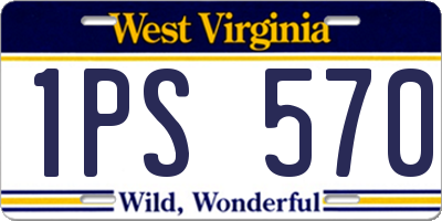 WV license plate 1PS570