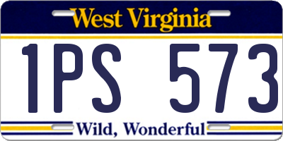 WV license plate 1PS573