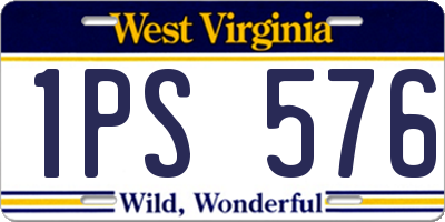 WV license plate 1PS576