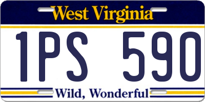 WV license plate 1PS590