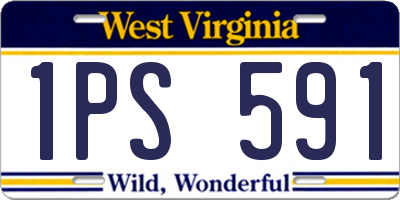 WV license plate 1PS591
