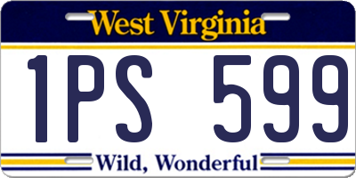 WV license plate 1PS599