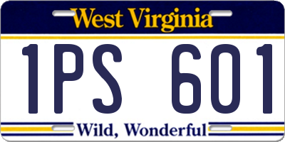 WV license plate 1PS601