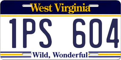 WV license plate 1PS604