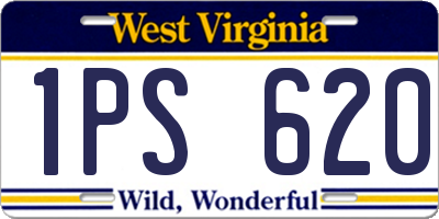 WV license plate 1PS620