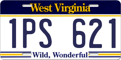 WV license plate 1PS621