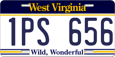 WV license plate 1PS656