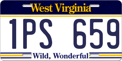WV license plate 1PS659
