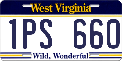 WV license plate 1PS660