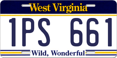 WV license plate 1PS661