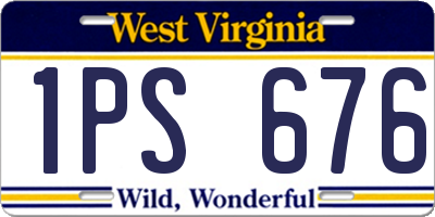 WV license plate 1PS676