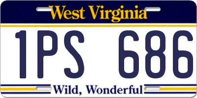 WV license plate 1PS686