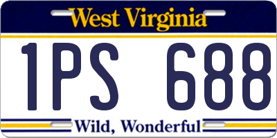 WV license plate 1PS688