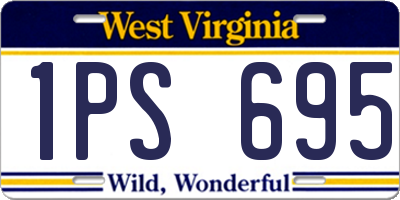WV license plate 1PS695