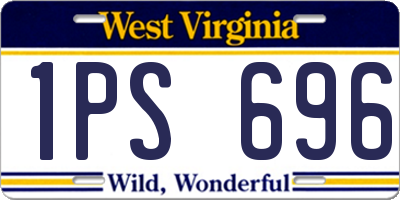WV license plate 1PS696