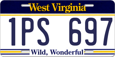 WV license plate 1PS697