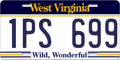 WV license plate 1PS699