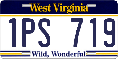 WV license plate 1PS719