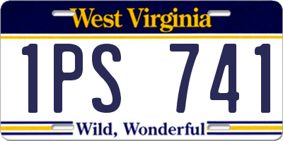 WV license plate 1PS741
