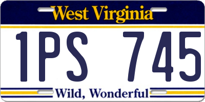 WV license plate 1PS745