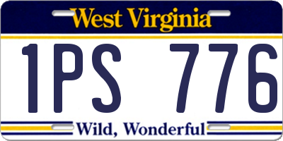 WV license plate 1PS776