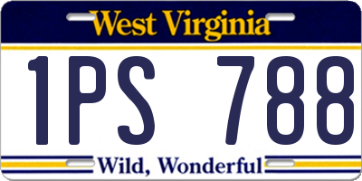 WV license plate 1PS788