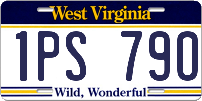 WV license plate 1PS790