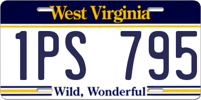 WV license plate 1PS795