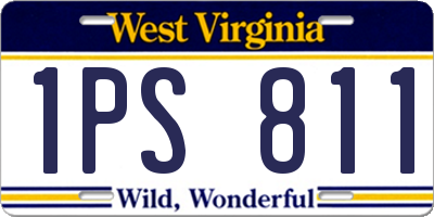 WV license plate 1PS811