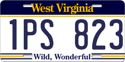 WV license plate 1PS823