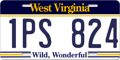 WV license plate 1PS824