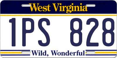 WV license plate 1PS828