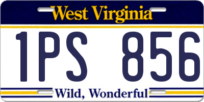 WV license plate 1PS856