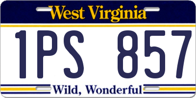 WV license plate 1PS857