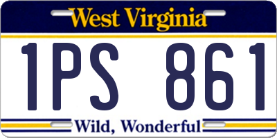 WV license plate 1PS861