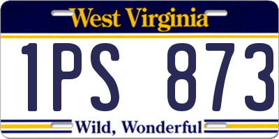 WV license plate 1PS873