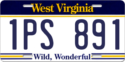 WV license plate 1PS891