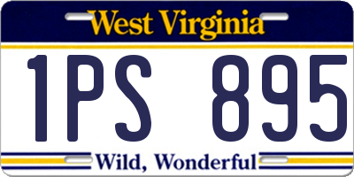 WV license plate 1PS895