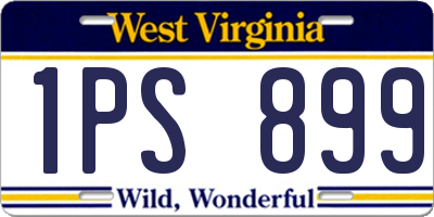 WV license plate 1PS899