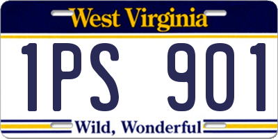 WV license plate 1PS901