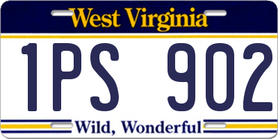 WV license plate 1PS902