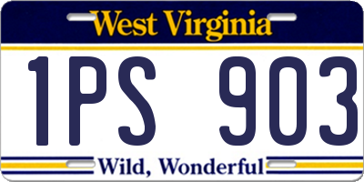 WV license plate 1PS903